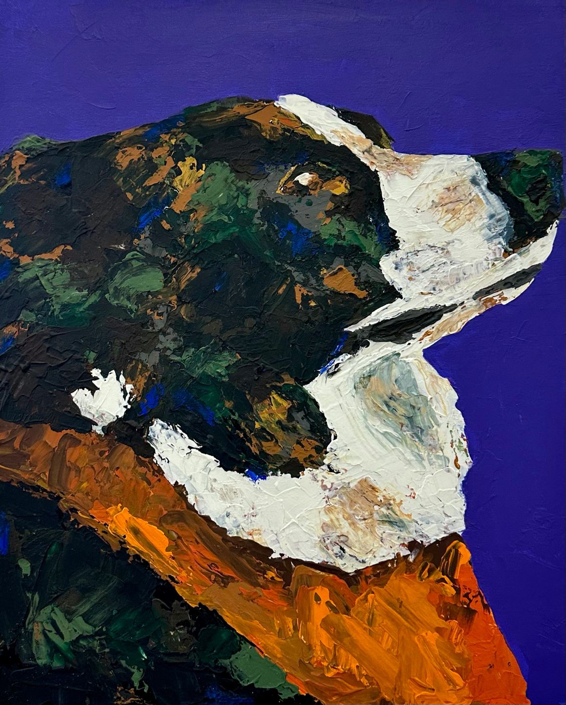 Abstract mixed-media artwork by Rebecca Stephen