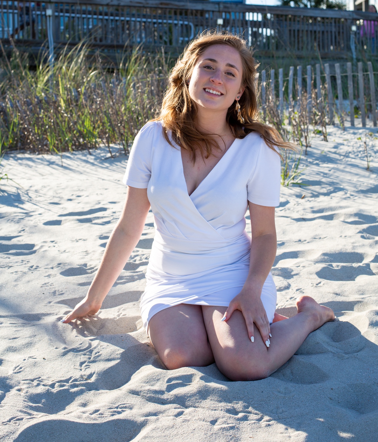 Rebecca Stephen photographed on the beach in Myrtle Beach